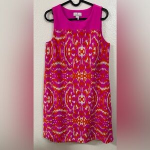 Jude Connally Hot Pink Orange‎ Molly Sleeveless Tank A-Line Dress Size Small